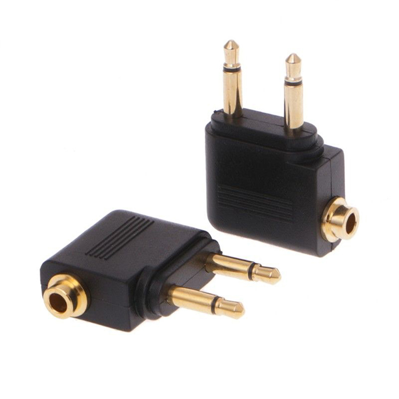 Earphone Splitter Jack - 1 قطعة طائرة هوائية مطلية بالنيكل