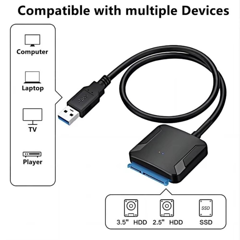 كابل محول SATA III إلى USB 3.0 - مراجعة Cable Extension 3.5 وسعره