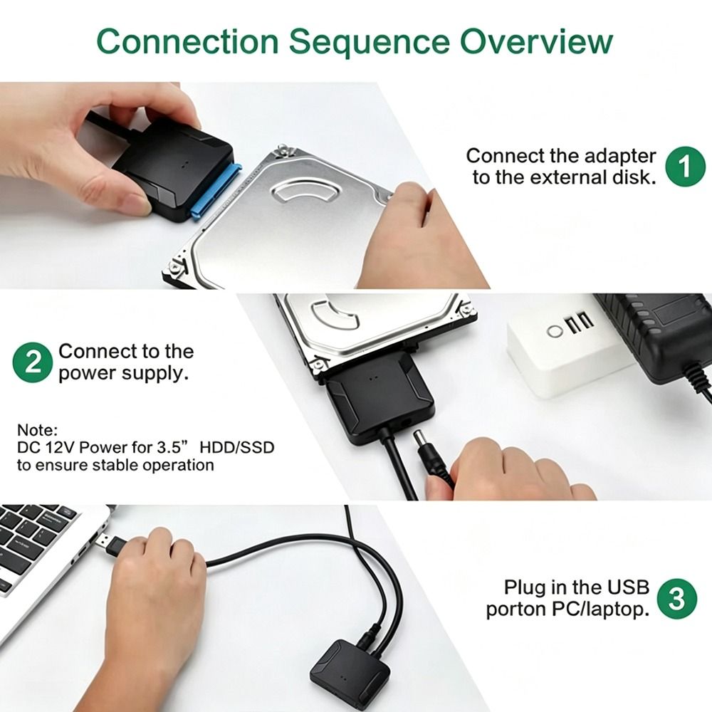 كابل محول SATA III إلى USB 3.0 - مراجعة Cable Extension 3.5 وسعره