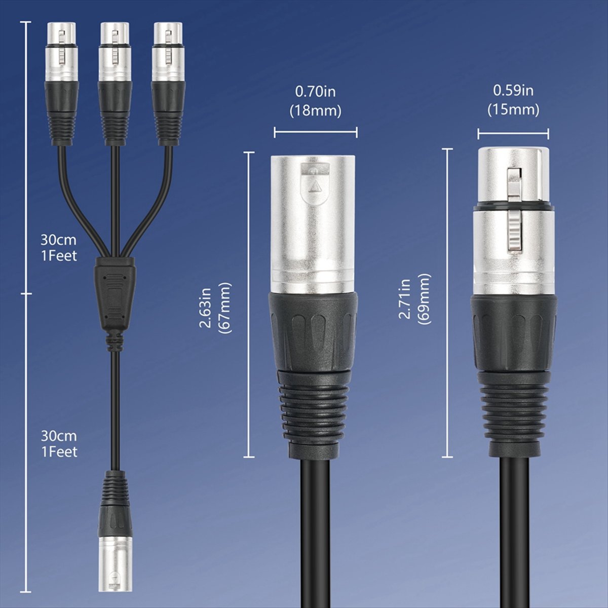 كابل تقسيم XLR ثلاثي الأطراف ( - مراجعة Audio Splitter Y وسعره